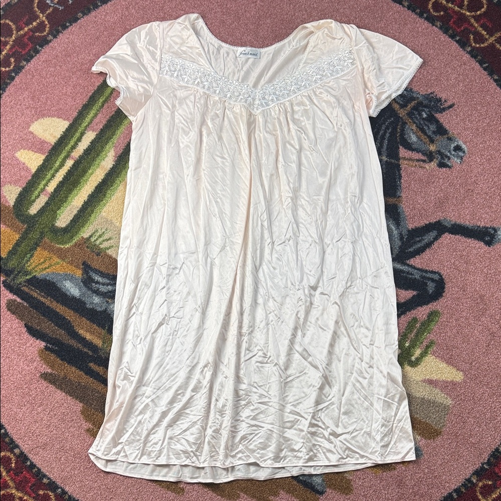 VINTAGE NIGHTGOWN FRENCHMAID PINK